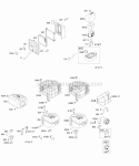 Air Cleaner Muffler Diagram and Parts List for  Briggs and Stratton Engine